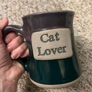 Cat Lover Pottery Mug